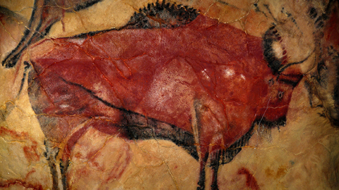 15.000 Jahre alte Bison-Darstellung in der spanischen Altamira-Hoehle